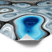 Poster Motif Blé gris bleu (Coin)
