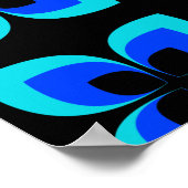 Poster Motif Bleu Bleu Bleu Bleu Deux Lumineux (Coin)