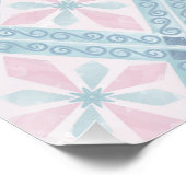 Poster motif bleu en forme de diamant (Coin)