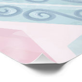 Poster motif bleu en forme de diamant (Coin)