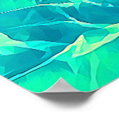 Poster Motif bleu vert à l'oeil (Coin)