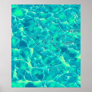 Poster Motif bleu vert à l'oeil