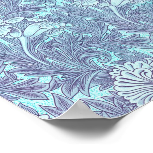 Poster Motif Blue Tulip Par William Morris (Coin)