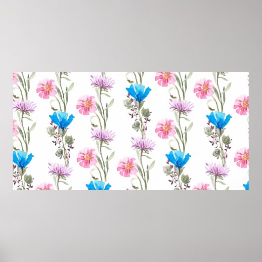 Poster Motif botanique aquarelle (Devant)