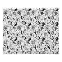 Motif cachemire noir et blanc – Élégante œuvre d'a