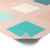 Poster Motif Carré muet multicolore (Coin)