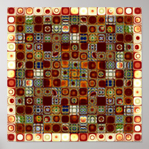 Poster Motif carrelage pointu