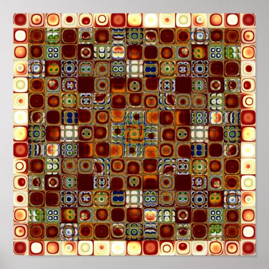 Poster Motif carrelage pointu (Devant)