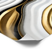 Poster Motif céleste blanc, noir et or (Coin)