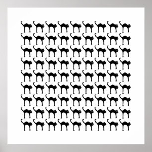 Poster motif chat noir