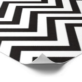 Poster Motif Chevron Noir (Coin)