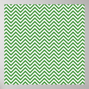 Poster Motif Chevron Vert