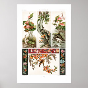 Poster Motif chinois antique par Albert Racinet