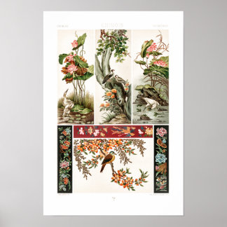 Poster Motif chinois antique par Albert Racinet