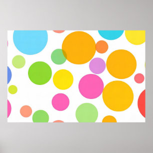 Poster Motif circulaire coloré et dynamique Abstrait mode