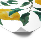 Poster motif citron jaune aquarelle (Coin)