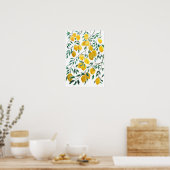 Poster motif citron jaune aquarelle (Cuisine)