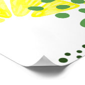 Poster Motif citron sans aquarelle avec fruits et (Coin)