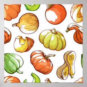 Poster motif citrouille