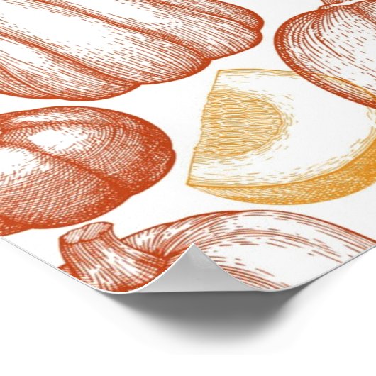 Poster motif citrouille (Coin)