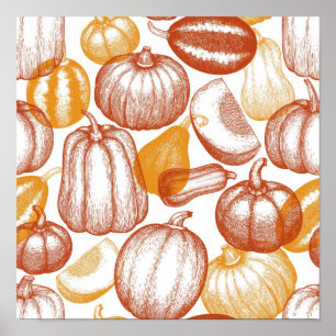 Poster motif citrouille