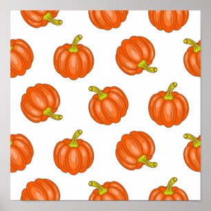 Poster motif citrouille