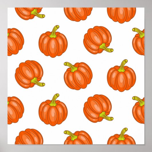 Poster motif citrouille (Devant)
