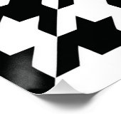 Poster Motif classique en Houndstooth : Noir & Blanc Vint (Coin)