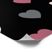 Poster Motif Cœurs 30 (Coin)