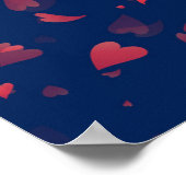 Poster Motif Cœurs 40 (Coin)