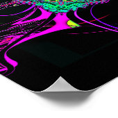 Poster Motif coloré (vaisseau spatial bio) (Coin)