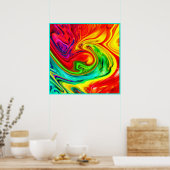 Poster Motif coloré vif (Cuisine)