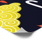 Poster Motif continu pluie (Coin)