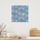 Poster motif couleur Abstrait 1 (Cuisine)