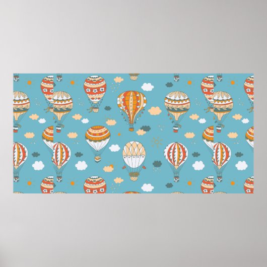 Poster Motif couleur ballons (Devant)