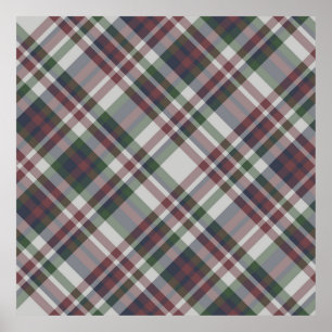 Poster Motif couleur tartan vintage sans couture. Plaid