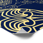 Poster Motif crâne multicolore Boho. (Coin)