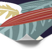 Poster Motif créatif sans faille avec plantes tropicaux s (Coin)