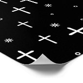 Poster Motif Croix et étoiles (Coin)