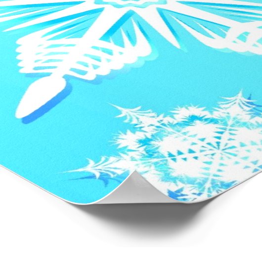 Poster Motif Crystal Snowflakes (Coin)