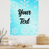 Poster Motif Crystal Snowflakes (Cuisine)