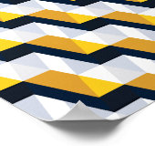 Poster Motif cubique géométrique en jaune et blanc (Coin)