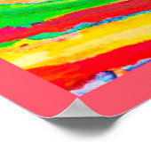 Poster Motif d'abstraction coloré (Coin)