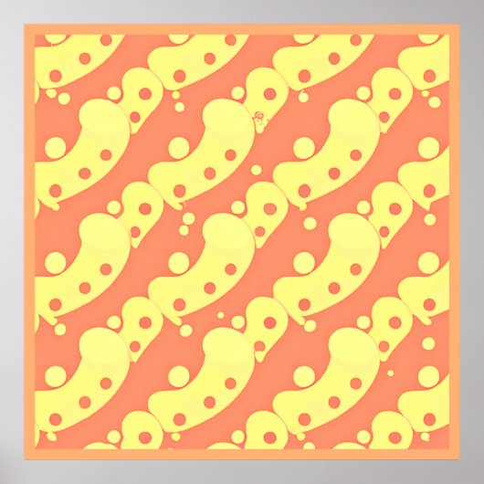 Poster Motif d'abstraction coloré éblouissant (Devant)