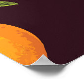 Poster Motif d'agrumes, Oranges Vintages de citrons. (Coin)