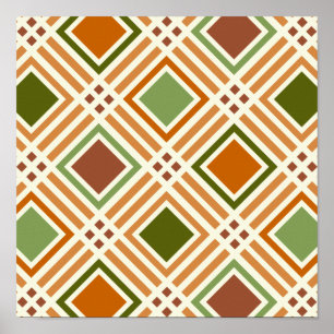 Poster Motif d'algues argileuses