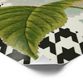 Poster Motif Damas Décor Floral Joli (Coin)