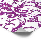 Poster Motif Damassé Violet (Coin)