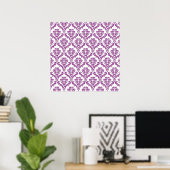 Poster Motif damassé violet vintage (Bureau à domicile)