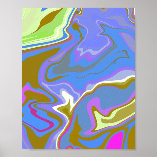 Poster Motif d'analyse multicouleurs Abstrait (Devant)